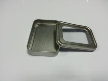 Bateria Kwadrat Metal Tin Pojemnik z PCV okna / Tin Boxes, 109 * 79 * 25mm