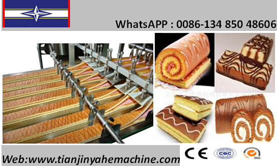 Stainelss stalowa Automatic Swiss roll ciasto linii produkcyjnej