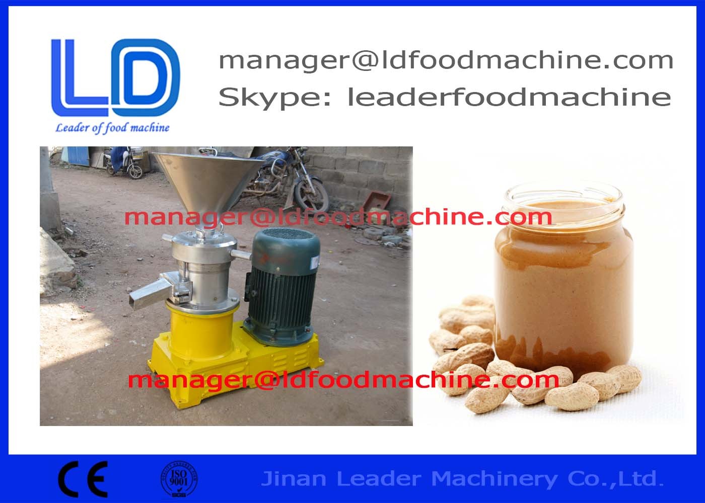 Kompaktowa maszyna Peanut Processing Dla Making Garlic Chili Peanut Butter