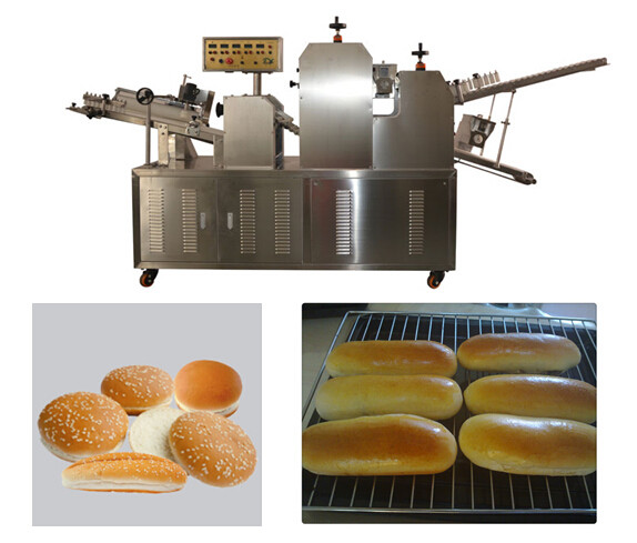 Podwójne Walce Chleb ciasta Making Machine dla Hot Dog Bakery linii produkcyjnej